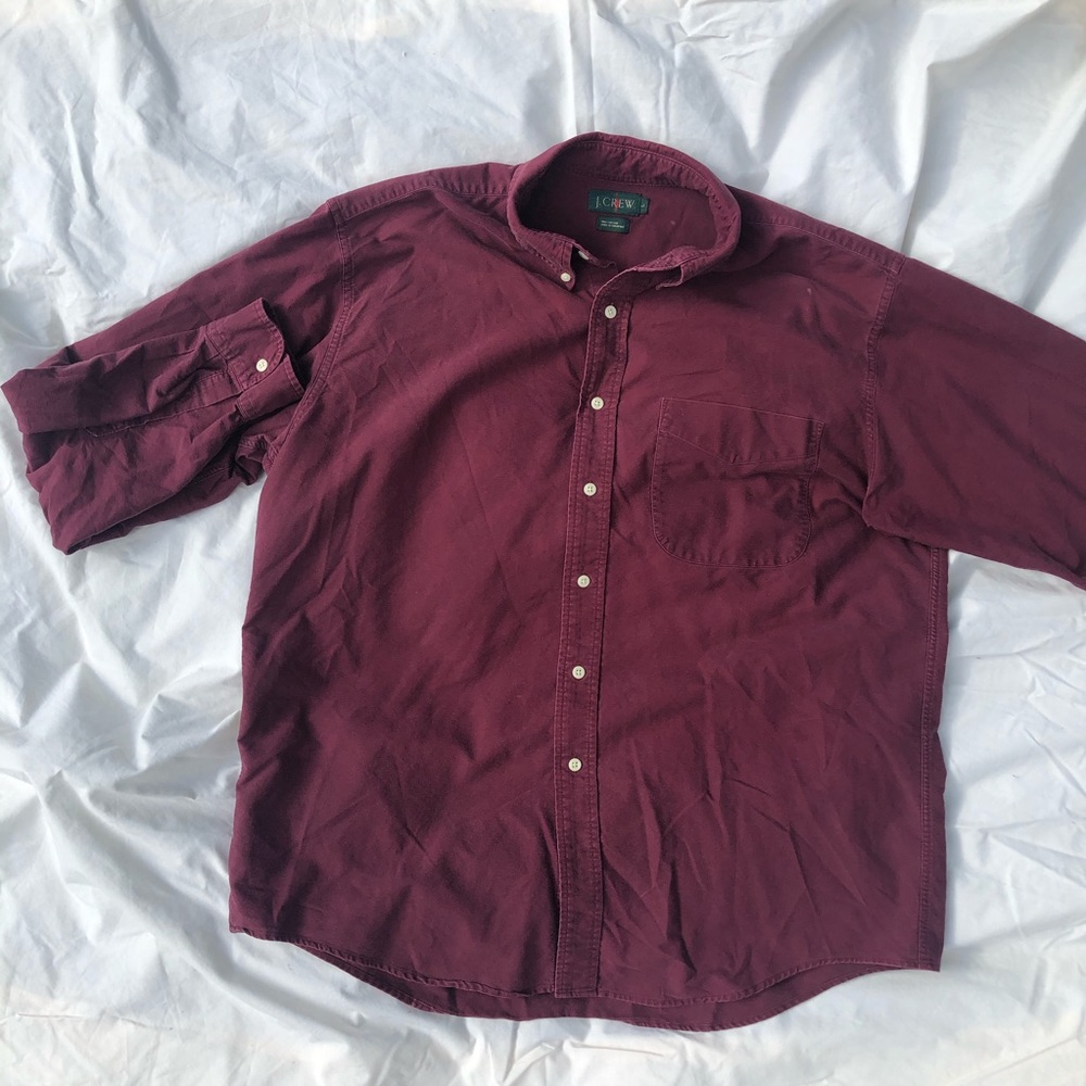 J-Crew Maroon Button-Down